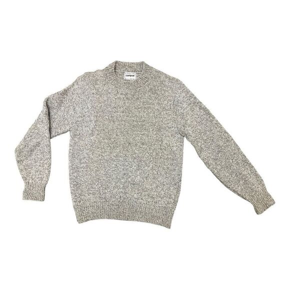 Vintage Campus Ragg Wool Knit Sweater Size M Beige Made in USA Classic Crew Neck - Picture 7 of 11